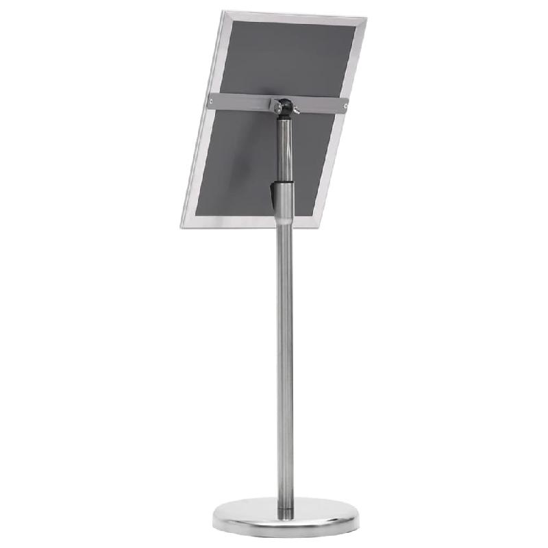 Vidaxl support d'affiche a4 sur pied argenté alliage d'aluminium 51209_5