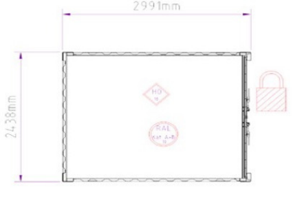 Container de stockage 10 pieds neuf - Porte double-battant - LC10_5