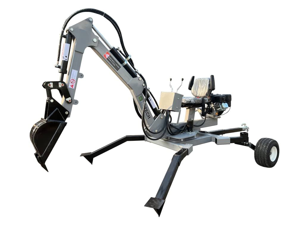 Micro pelle robuste avec options de godets supplémentaires