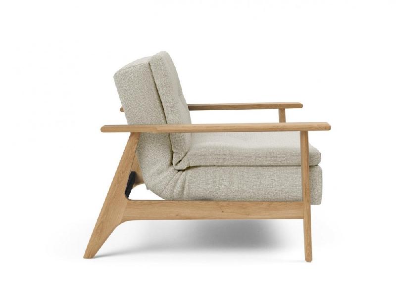 Fauteuil design convertible Dublexo Frej Mixed Dance Natural - Chêne clair - Innovation Living - 90x115 cm_5