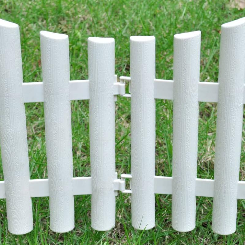 Vidaxl bordure de pelouse blanc 17 pcs / 10 m 41227_5