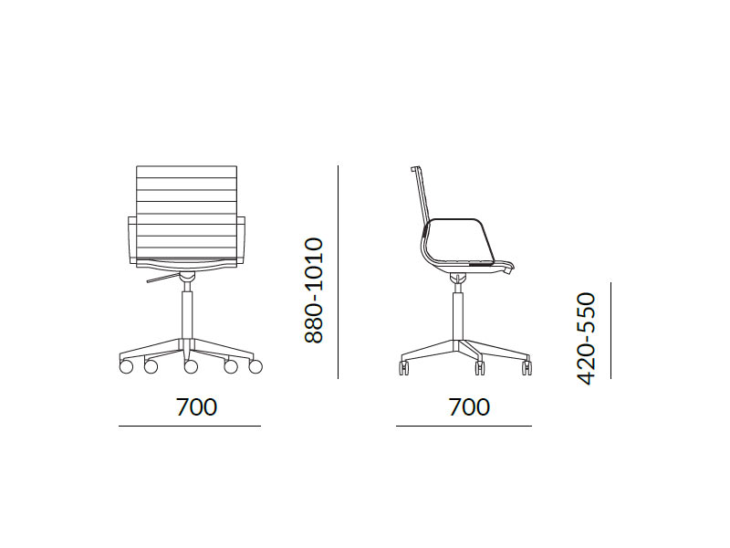 Fauteuil de bureau Serenity - Structure en acier chromé - Simili-cuir et mécanisme basculant_5