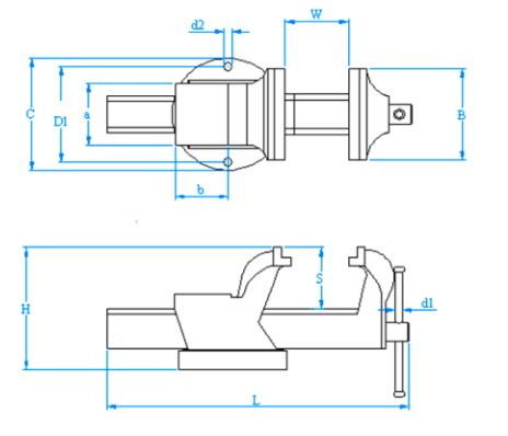 Etau d'établi 100 mm Unicraft - 6350100_5