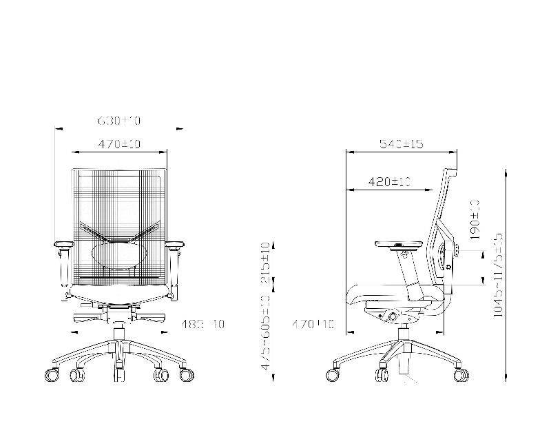 Fauteuil de bureau haut de gamme avec dossier résille - Noir_5