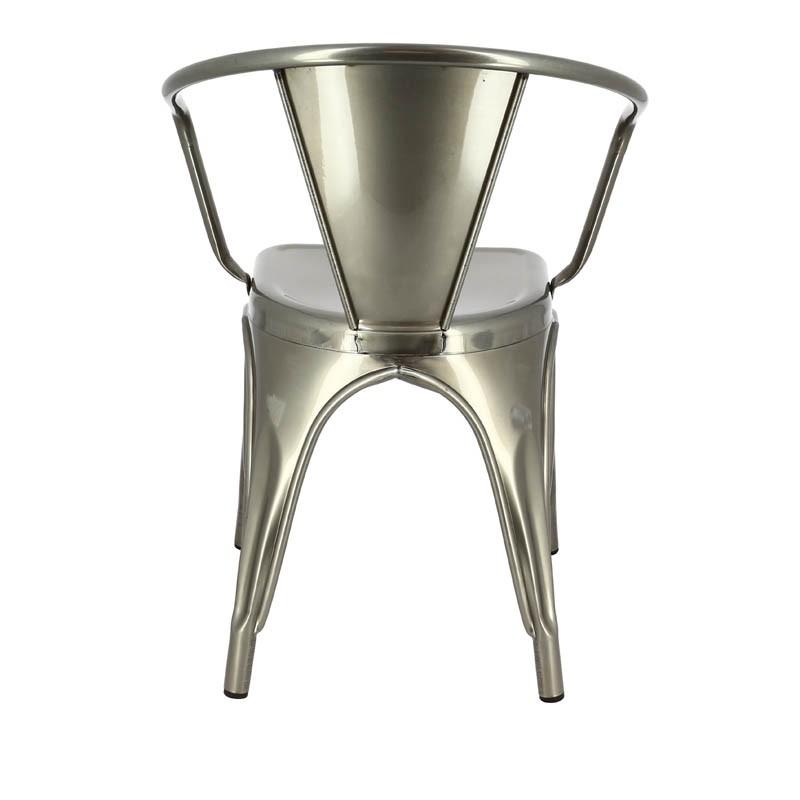 Fauteuil restaurant métal Chicago - GRIS_5