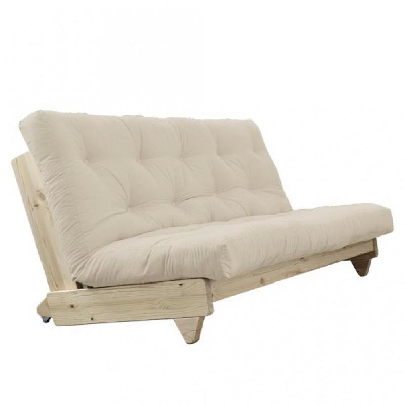 Banquette convertible Fresh - Pin massif - Coloris beige - Couchage 140x200 cm - Marque Karup_5