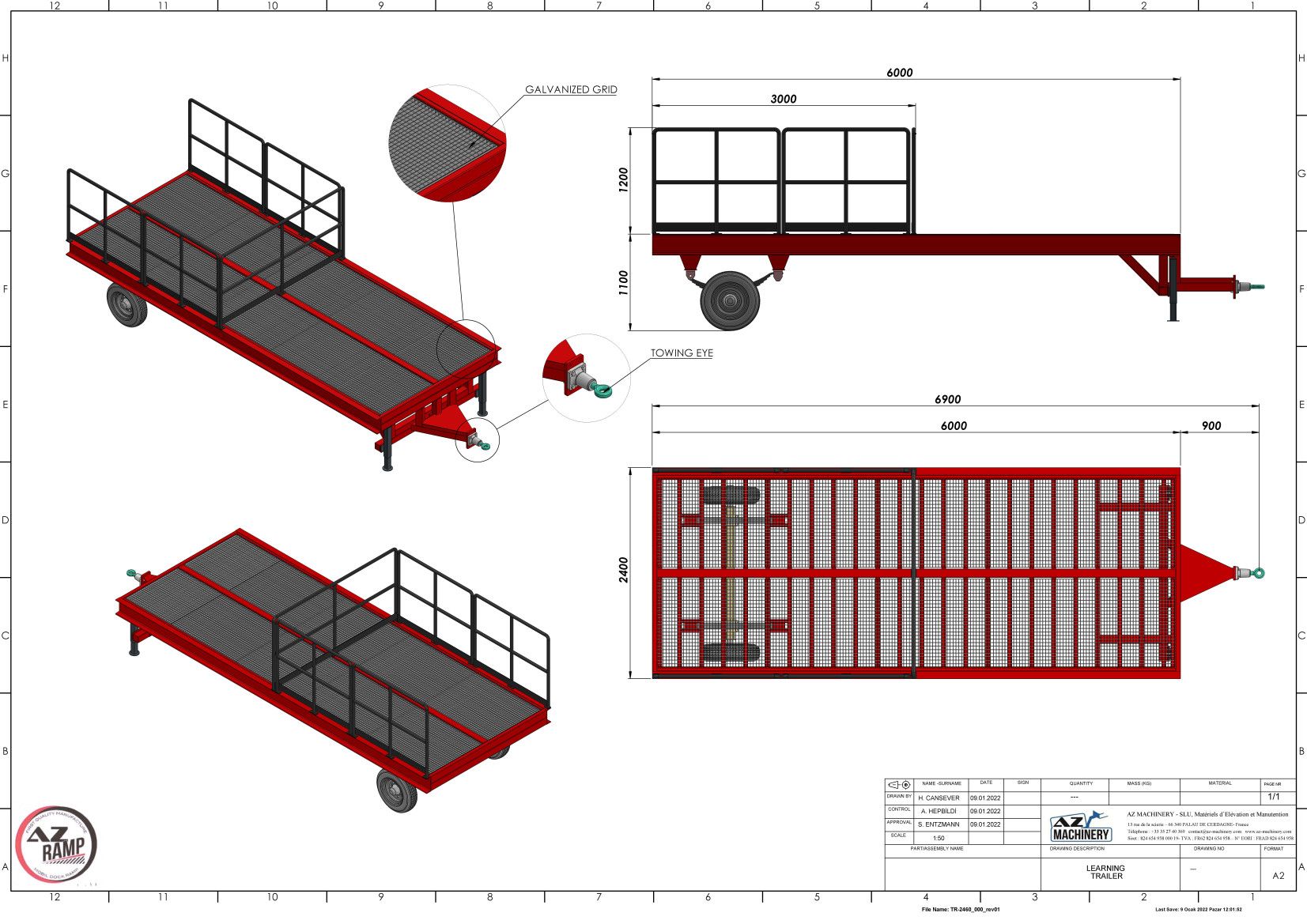Remorque pédagogique de formation CACES® R.489 et R.485 avec suspension_5