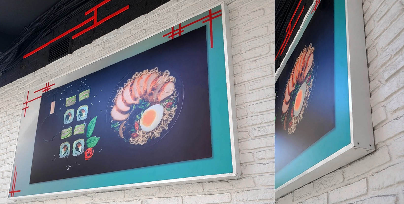 Caisson lumineux LED mince - 7 cm d'épaisseur - Aluminium et plexiglas - Intensité lumineuse réglable_5