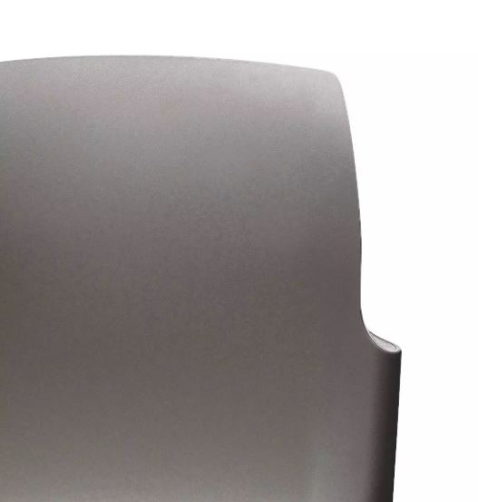 Chaise de conférence empilable, assise et dossier en polypropylène Noir, Blanc ou Gris -