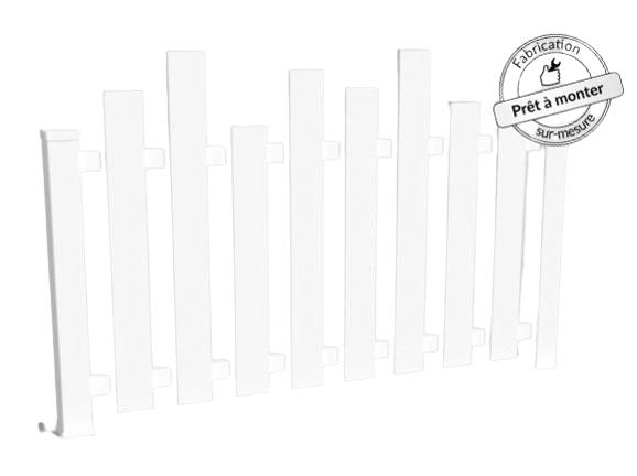 Clôture PVC ajourée Adonis - Lignes classiques et décoratives - Sur-mesure avec poteaux et traverses en aluminium_5