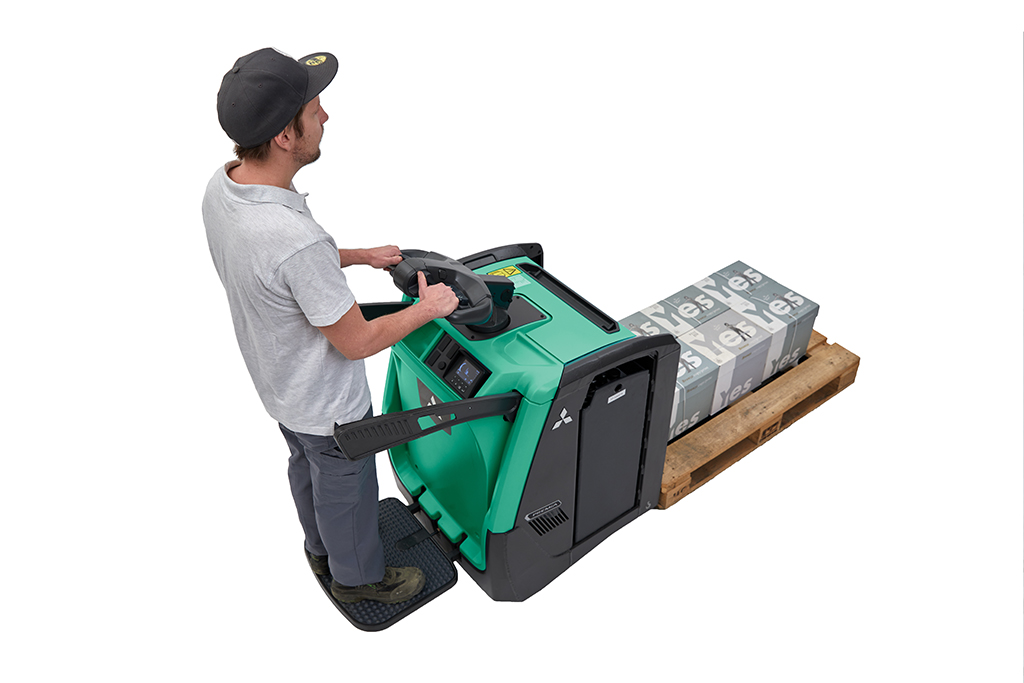 Transpalette électrique à plate-forme Mitsubishi PBV20N3 - 2000 kg - robuste et polyvalent pour entrepôts et logistique_5