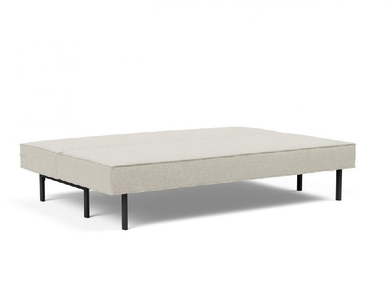 Canapé convertible design SLY Innovation Living - Lit 140x200 cm - Pieds métal noir - Tissu Mixed Dance Natural_5