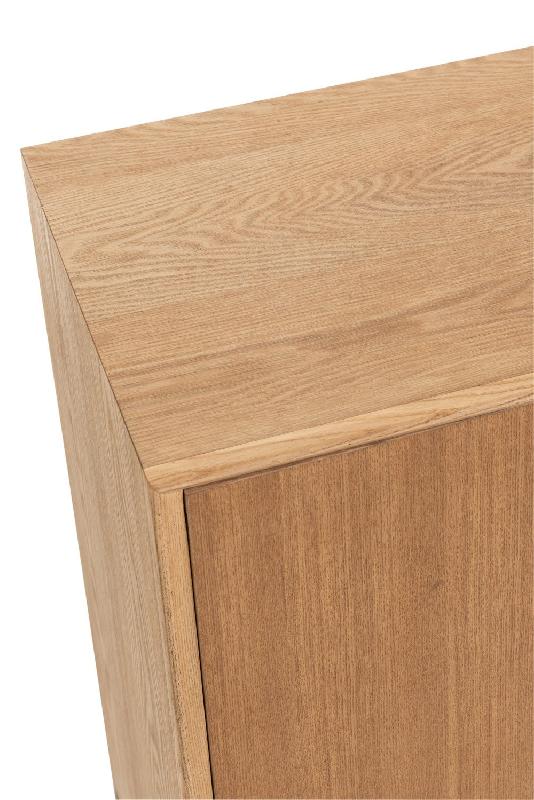 Buffet design BOZA - 2 portes - Bois naturel massif - Style industriel_5