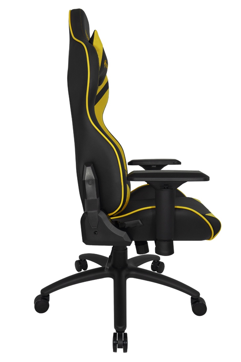 Fauteuil de bureau ergonomique AZGENON Z300 Jaune - réglable avec coussin appui-tête et accoudoirs 4D - Réf : AZG_Z300_BKYLW_5