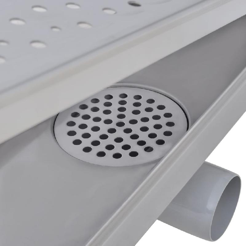 Vidaxl drain de douche linéaire 730 x 140 mm acier inoxydable 142191_5