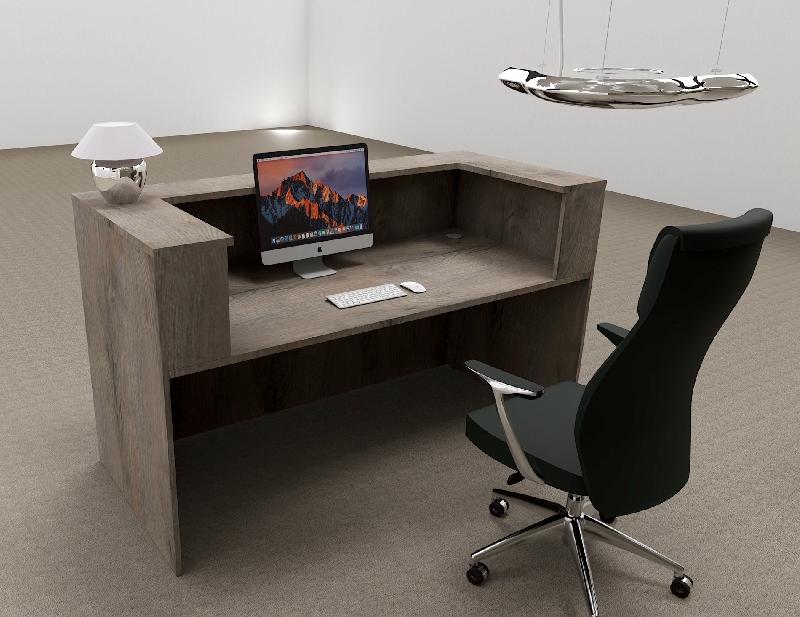 Bureau d'accueil Delta First monocolor - Mobel Linea - 184, Chêne grisé_0