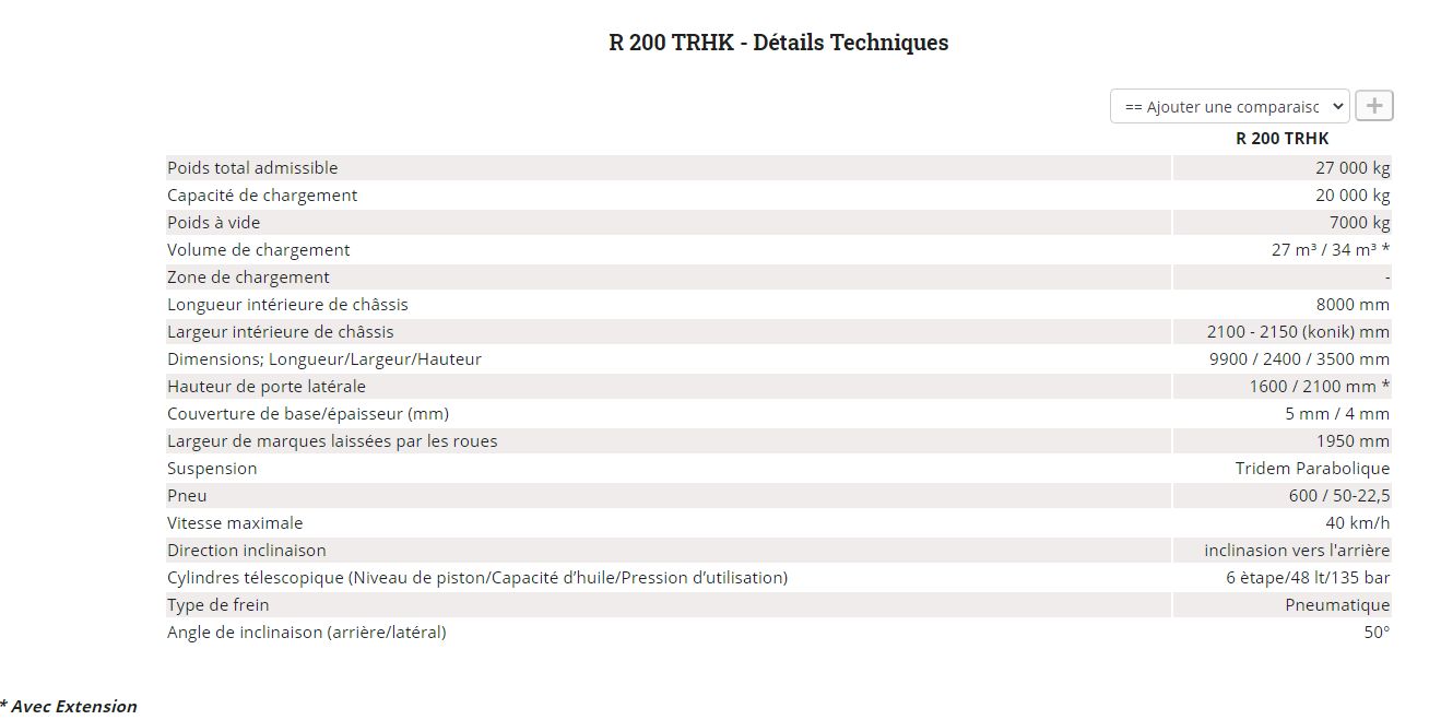 R 200 TRHK Benne agricole à tridem monocoque - ROMSAN - capacité 20000 kg_5