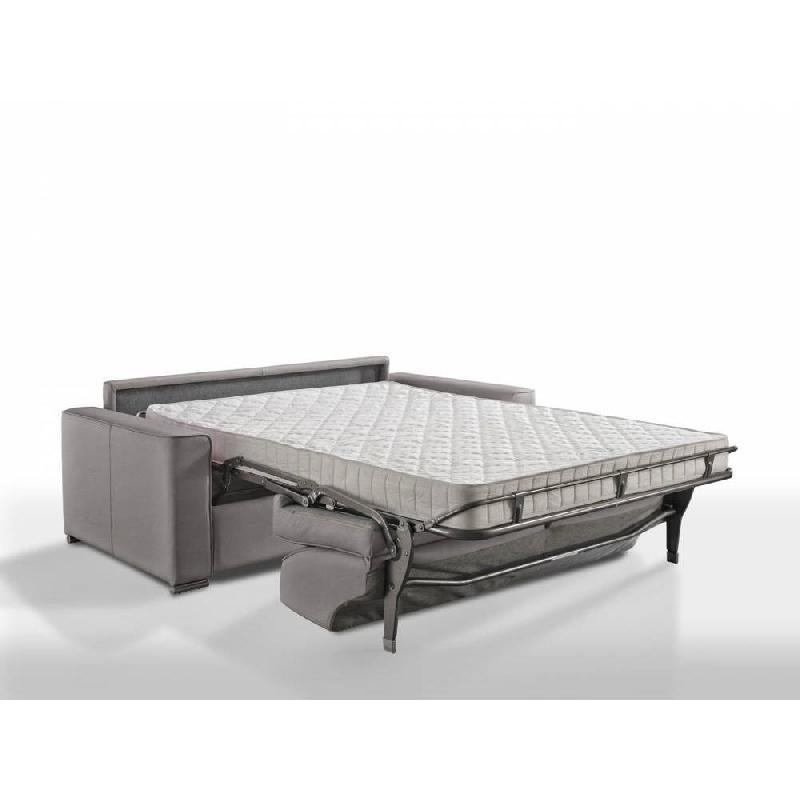 Canapé convertible 3-4 places Excellence - sommier à lattes - matelas memory 18 cm - microfibre taupe - 160 cm_5