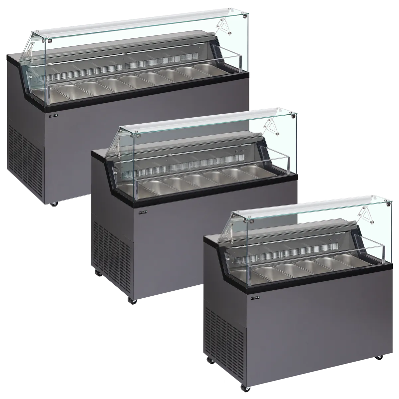 Congélateur vitré de glace MIRABELLA 7 (329 / 223 L) Gris TEFCOLD_5