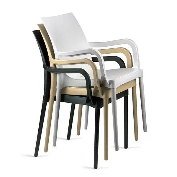 Fauteuil visiteur intérieur-extérieur empilable So Pomezia - P15_5