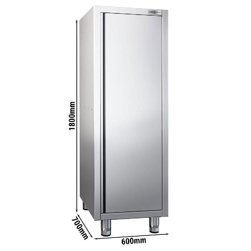 Armoire haute inox P 700 x H 1800 - 1 porte battante_5
