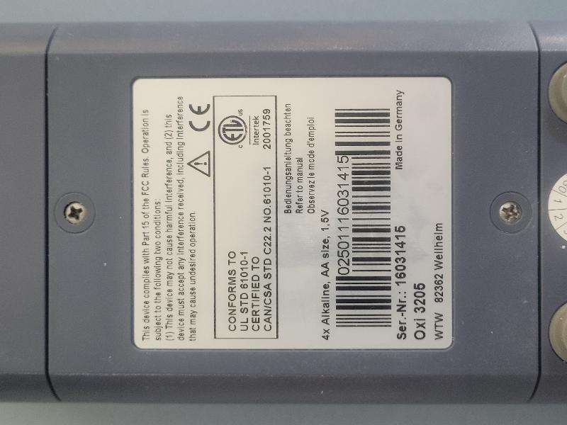 Oxymètre portable WTW OXI 3205 + sonde Cellox 325_5