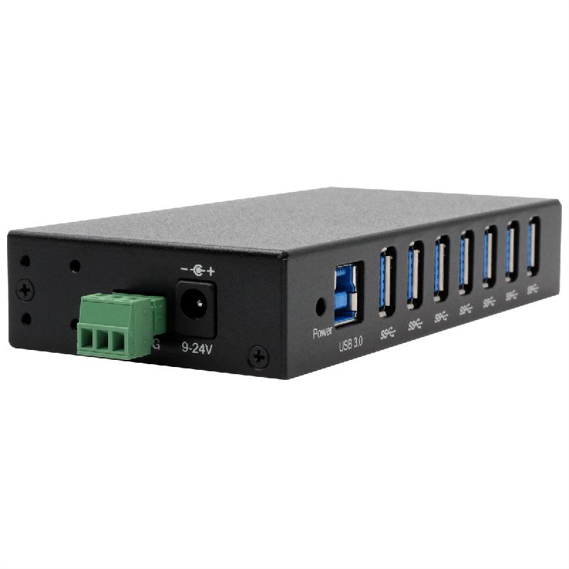 Exsys ex-11237hms hub 7 ports usb 3.2 gen 1 din-rail kit via vl811+ chipset_5
