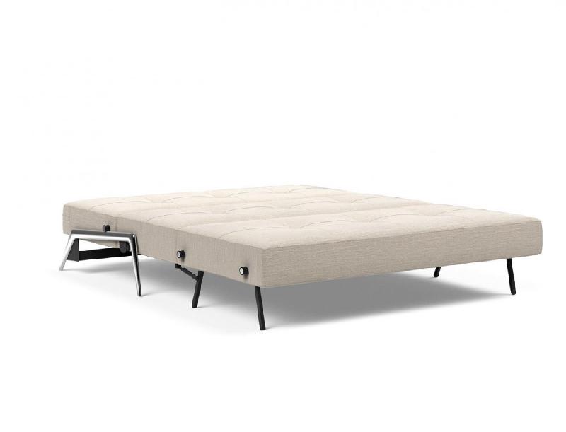 Canapé convertible design Innovation Living - Cubed 02 Alu 160x200 cm - Tissu Blida Sand Grey_5