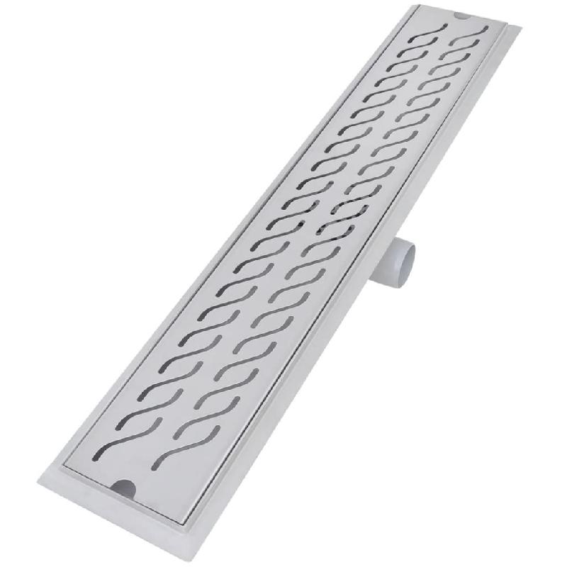 Vidaxl drain de douche linéaire 2 pcs vague 730x140mm acier inoxydable 275961_5
