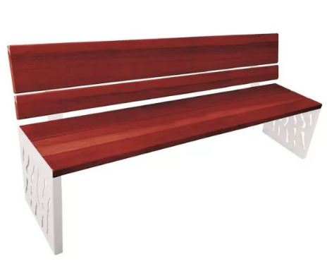 Banc public Venise - lames en bois - 1800 mm - structure en acier_5