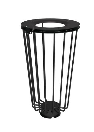 Corbeille publique Lofoten Vigipirate - ouverture latérale, acier peint, 100 litres - conforme aux dispositions réglementaires_5