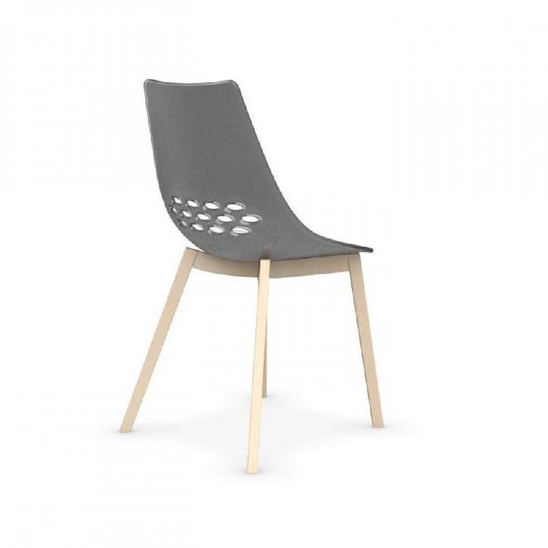 Lot de 2 chaises Jam W transparentes - Assise bicolore blanche et transparente - Piétement en hêtre blanchi - Fabrication italienne_5