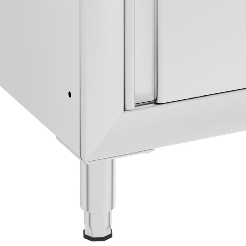 Vidaxl armoire de cuisine commerciale avec égouttoir acier inoxydable 147228_5