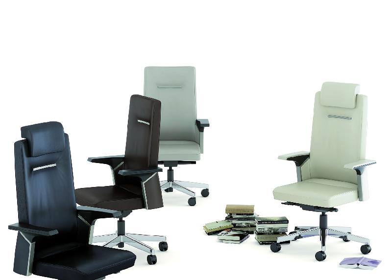 Fauteuil de Direction cuir KO1 avec têtière - Sokoa. - cuir noir_5