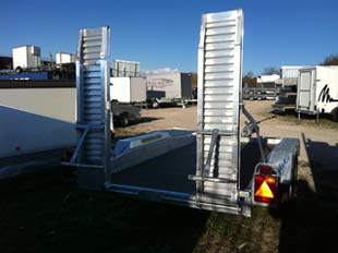 Remorque porte-engins Lider - 2 essieux - PTC 3500 kg - châssis tubulaire mécano-soudé galvanisé_5