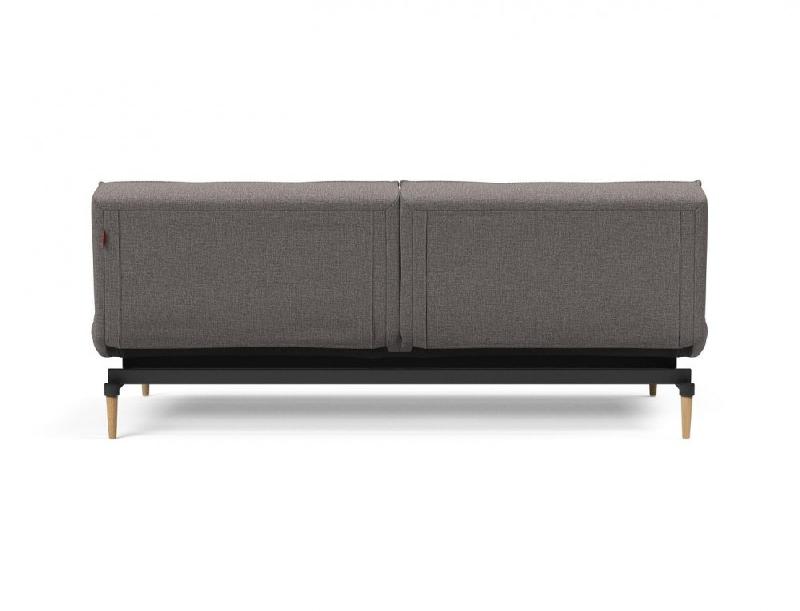 Canapé-lit INNOVATION LIVING SPLITBACK STYLETTO - Pieds chêne naturel - Convertible 115x210 cm - Tissu Mixed Dance Grey_5