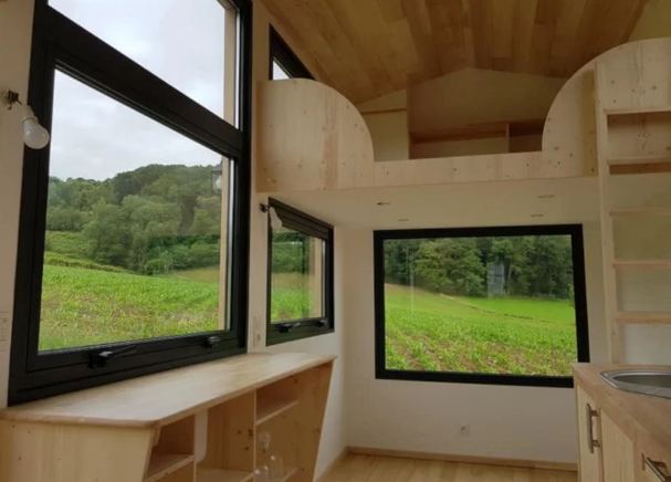 Tiny house résidentielle Lou - Maison mobile en bois, éco-responsable, sur mesure avec double mezzanine_5