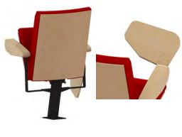 Fauteuil avec tablette escamotable pour usage en salle de conférence