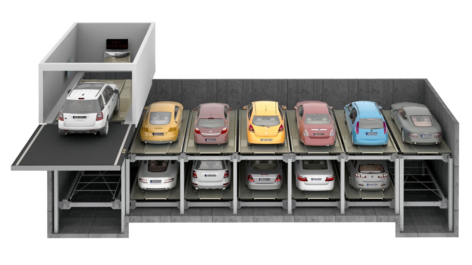 Stationnement automatique sur 2 à 5 niveaux pour 10 à 50 véhicules - Levelparker 590_5