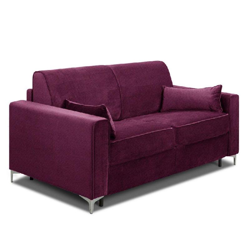 Canapé convertible express Jackson 160cm - Comfort Bultex® 12cm - Sommier lattes Renatonisi - Tissu tweed fuchsia_5