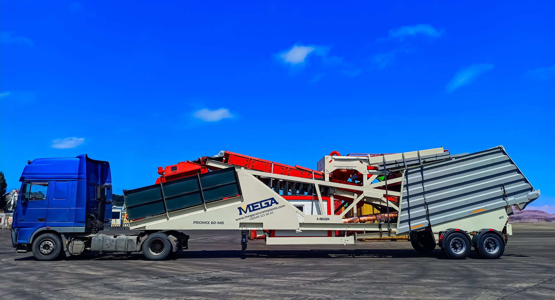 Centrale à béton mobile 60 m³ - Malaxeur Twinshaft 1500/1000 L - Silo à ciment 100 tonnes - Installation gratuite_5