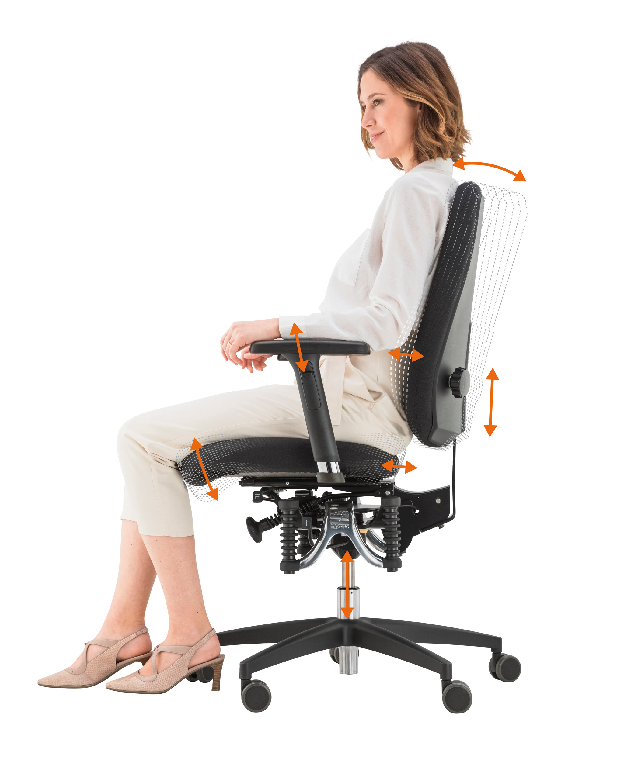 Siège de bureau pivotant, ergonomique avec accoudoirs réglables - 260 qi_5