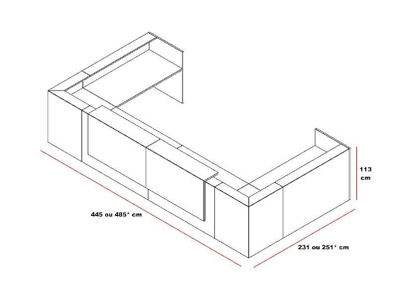 Banque d'accueil d'angle Z2 - Officity - Gris ombre, 445, Orme_5