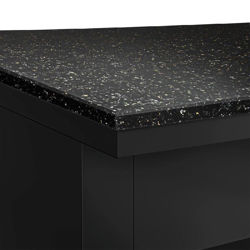Comptoir caisse TORONTO - L900 mm - Plan de travail en granit Noir - P900_5