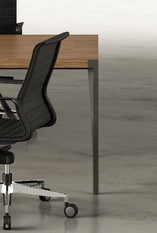 Table de réunion X9 pour 4 personnes - Officity. - Anthracite, Ébène_5