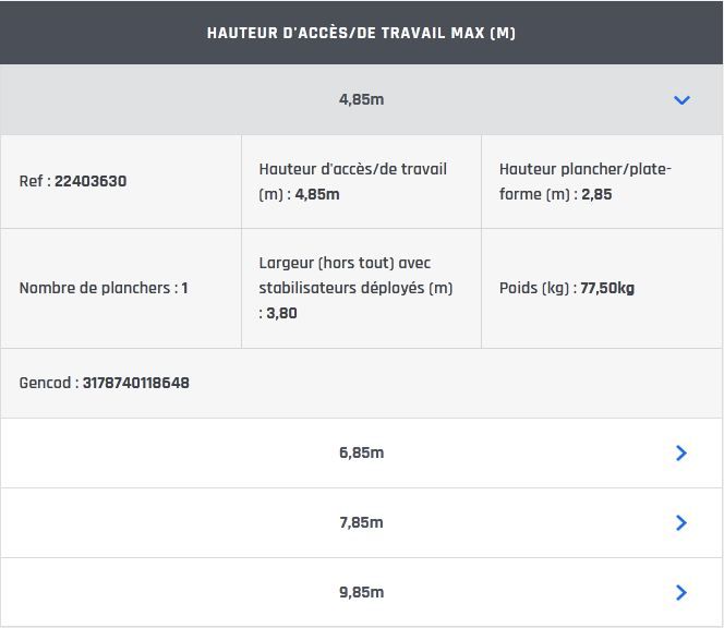 Échafaudage roulant aluminium Totem 2 Line 180 - Comabi SNC - hauteur de travail maximale 9,85 m, système Ergoblock breveté_5