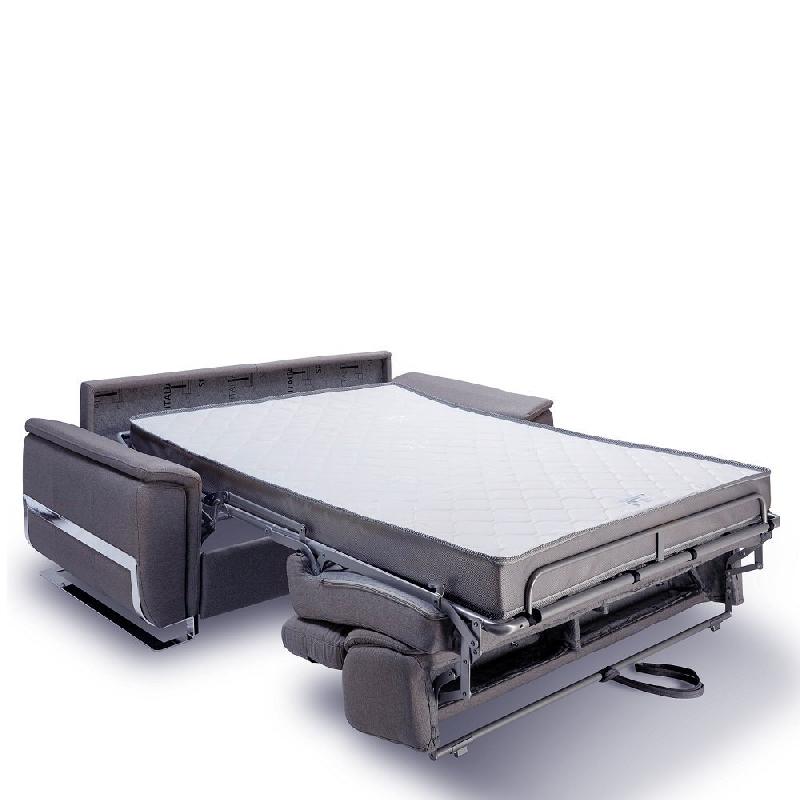 Canapé convertible express Réaumur 140cm - Matelas 16cm - Pieds luge - Nabucka gris anthracite_5