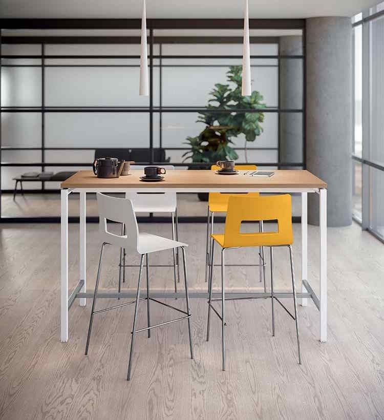 Chaise empilable polypro Celsius - coque en multiplis de hêtre, options de rembourrage et piètement chromé_5