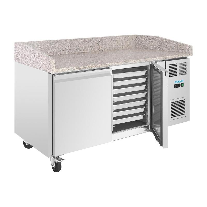 Comptoir à pizza 2 portes avec dessus en granit Série U 428L - Polar - UA081_5