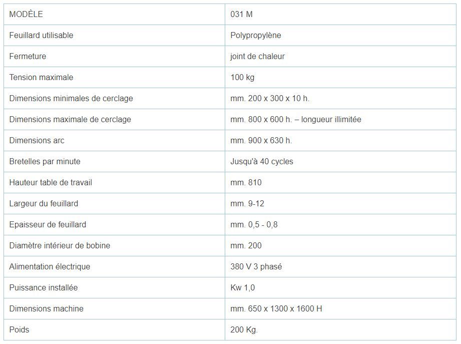 031 M - Cercleuse automatique Ferplast - 200 kg - tension ajustable 10 à 100 kg - largeur de bande 9 à 12 mm_5